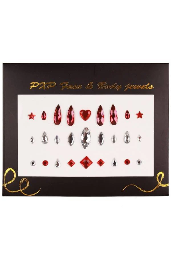 Plaksieraden rood wit