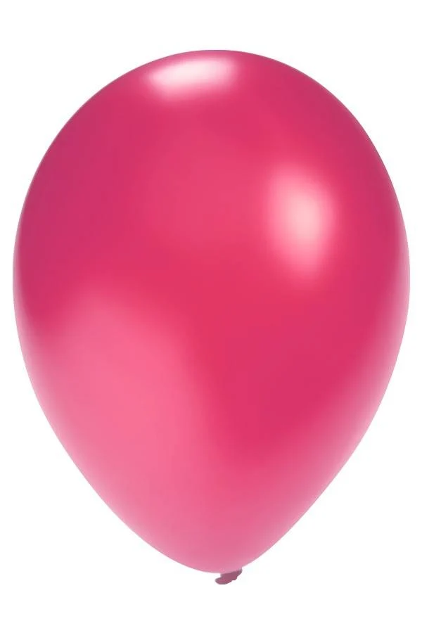 Ballonnen metallic roze/fuchsia 5 inch 100 stuks