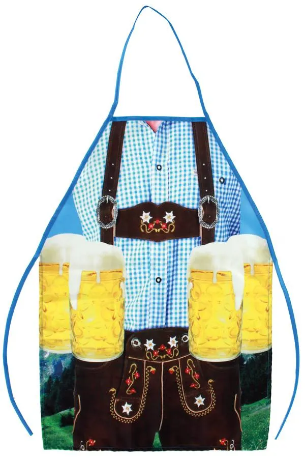 Schort Oktoberfest lederhose en bierpullen man