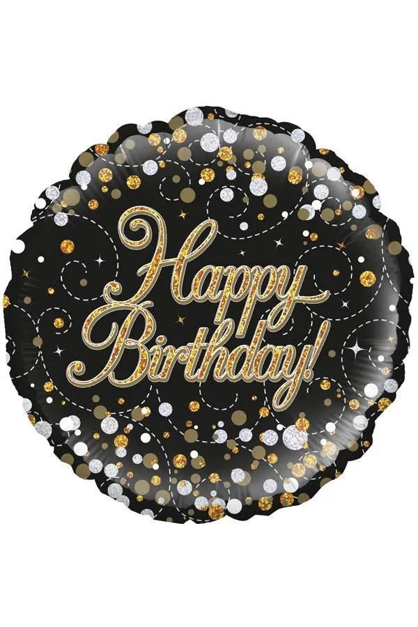 Folie ballon Happy Birthday design 45.7cm