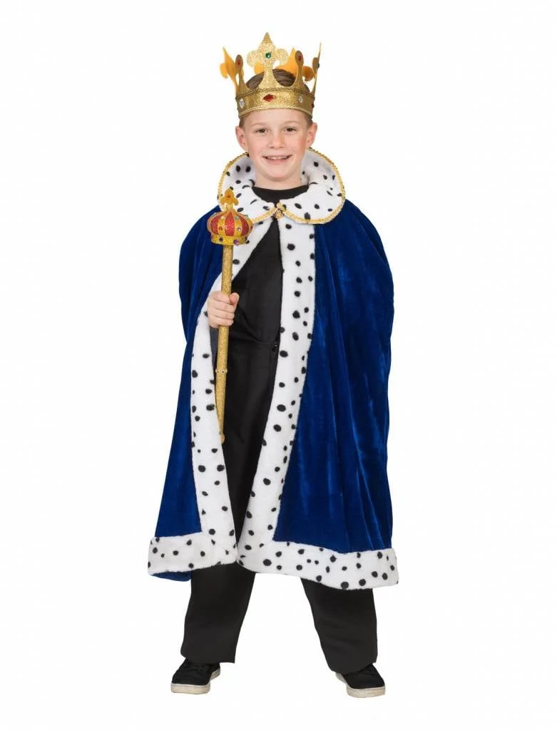 Koningsmantel kind blauw