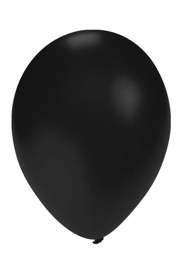 Ballonnen metallic zwart 5 inch 100 stuks