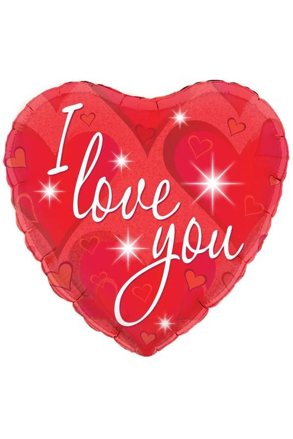 Folie-ballon hart vorm I love you 45.7cm