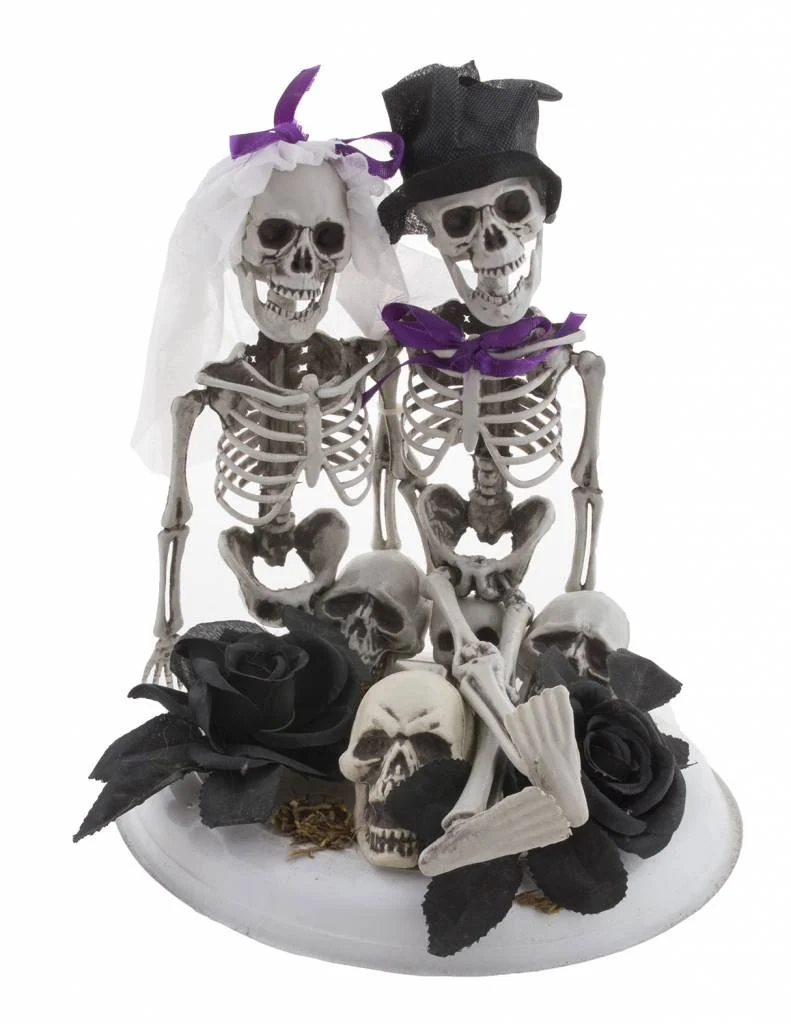 Deco skelet bruid en bruidegom