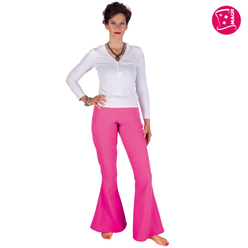Roze hippiebroek vrouw