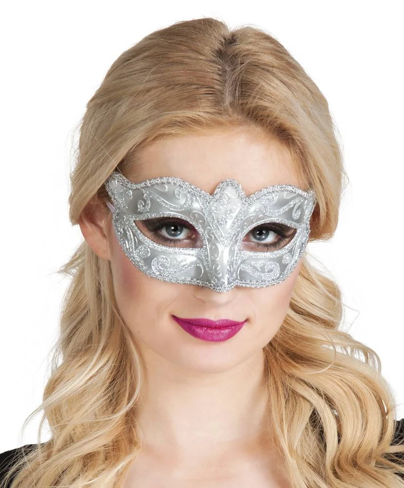 Oogmasker Feline zilver