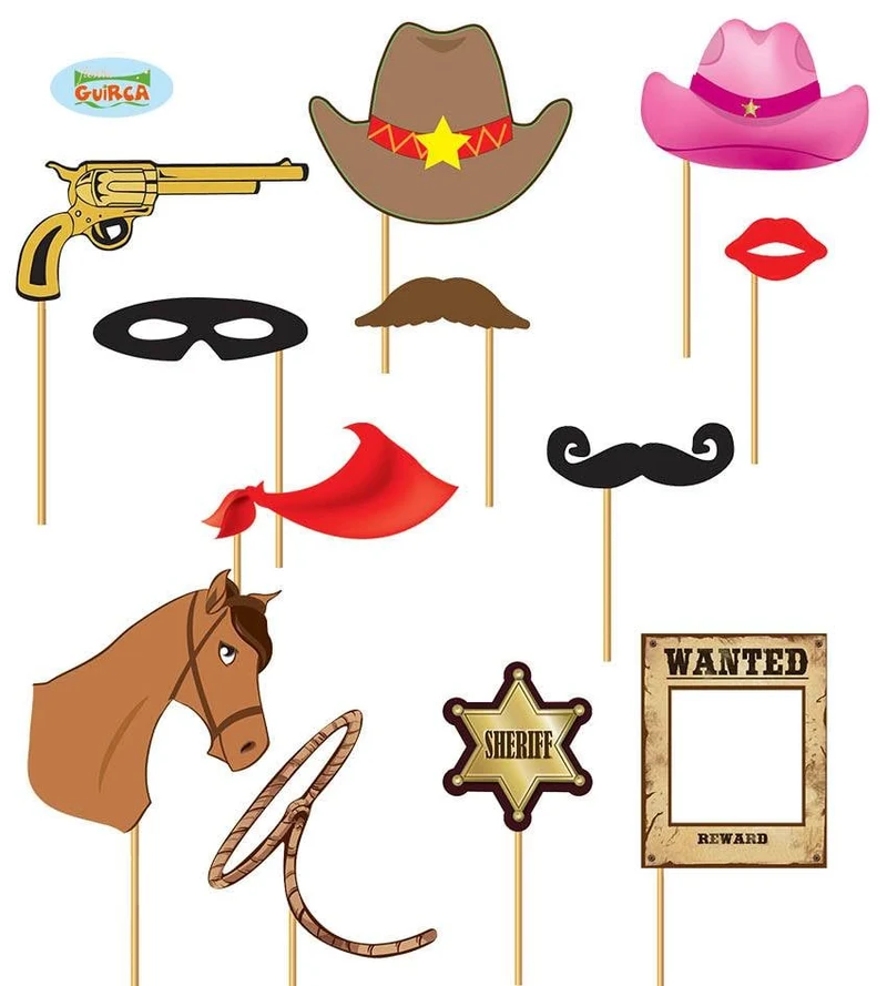 Photo booth props Cowboy 12st