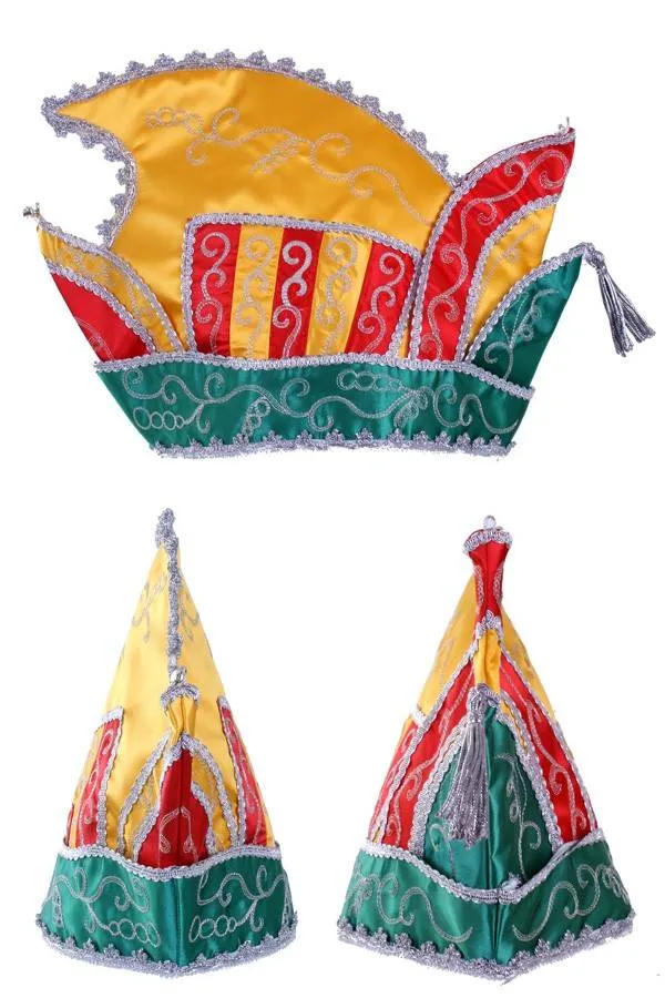 Prinsenmuts rood/geel/groen