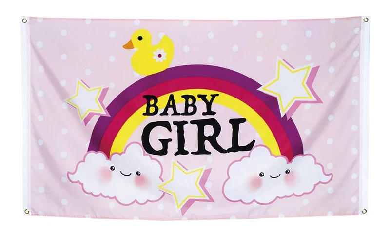 Vlag Baby Girl 90x150cm