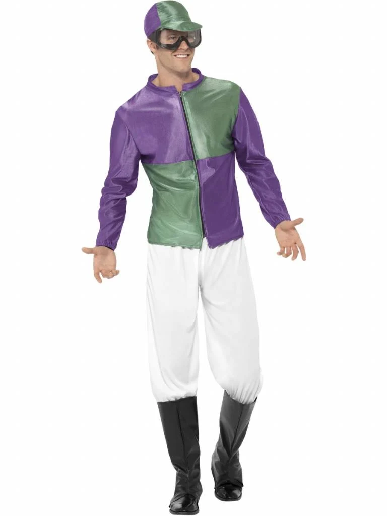 Jockey kostuum groen/paars