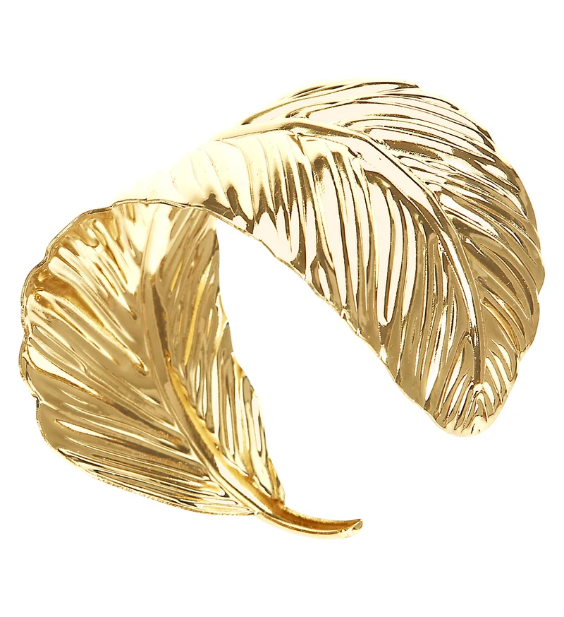 Nep gouden blad armband
