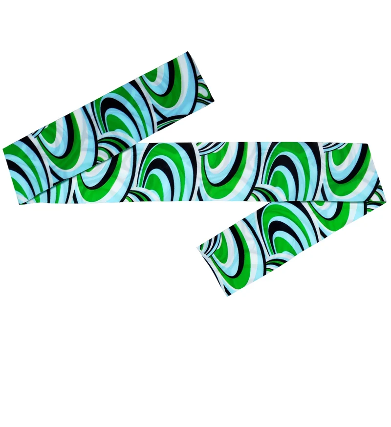 Hoofdband hippie blauw groen