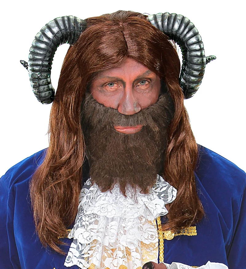 Pruik ram met hoorns