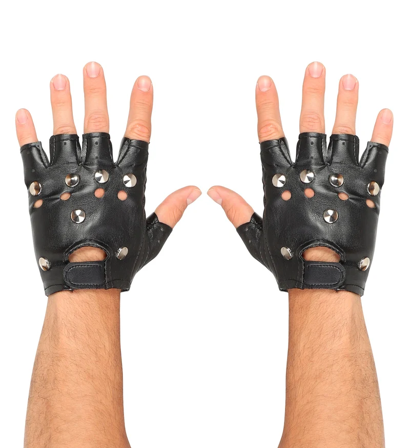 Vingerloze handschoenen met studs