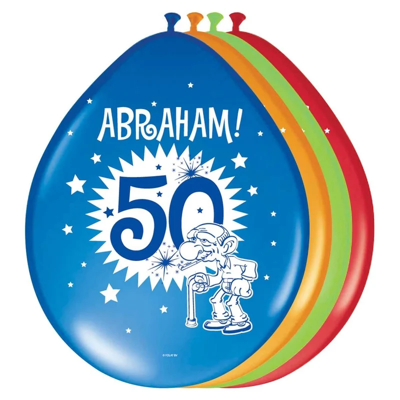 50 Jaar Abraham Ballonnen - 8 stuks