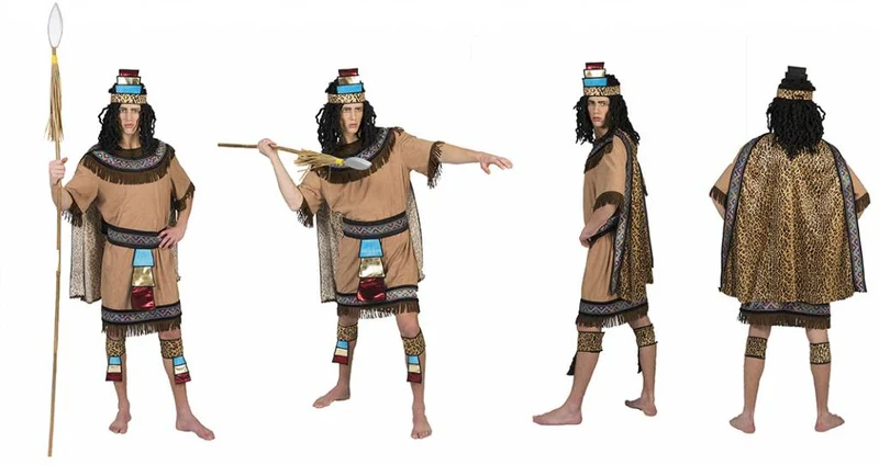 Azteken kostuum man