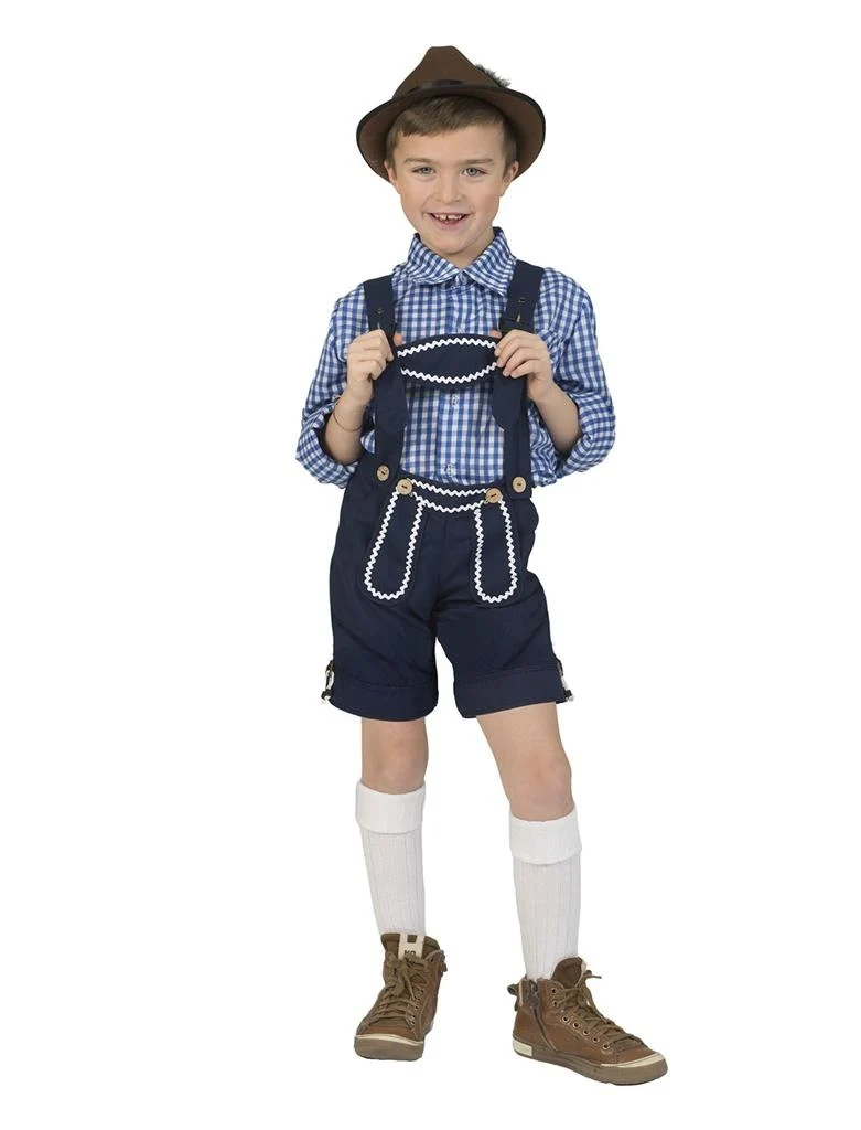 Geruite Beierse blouse kinderen