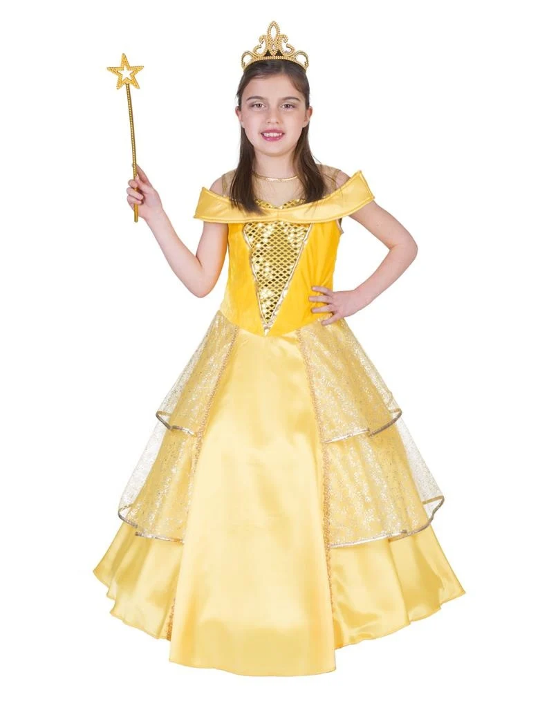 Prinsessen pak Bella geel