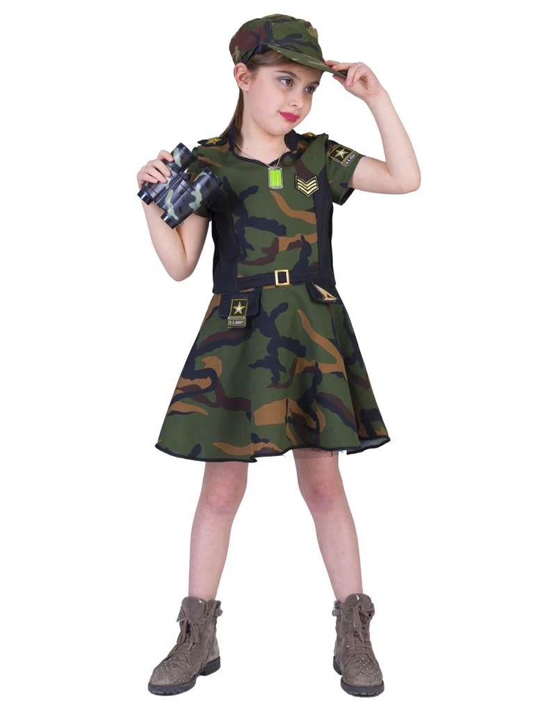 Soldaten pak Anna meisje
