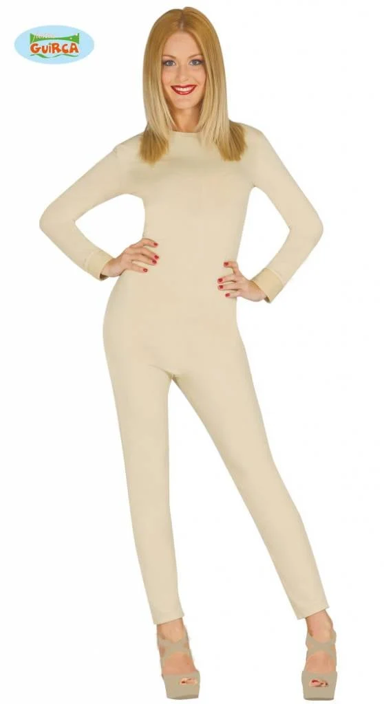 Bodysuit vrouw lichaamskleur spandex