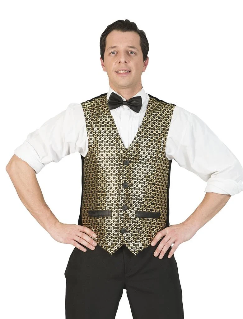 Disco Gilet Herman goud heren