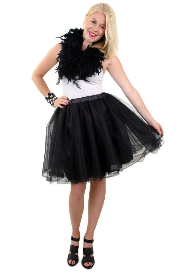Tule rok deluxe zwart dames