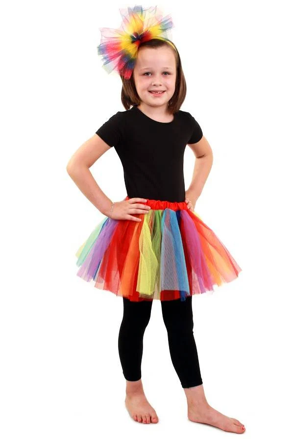 Tule rokje regenboog kids