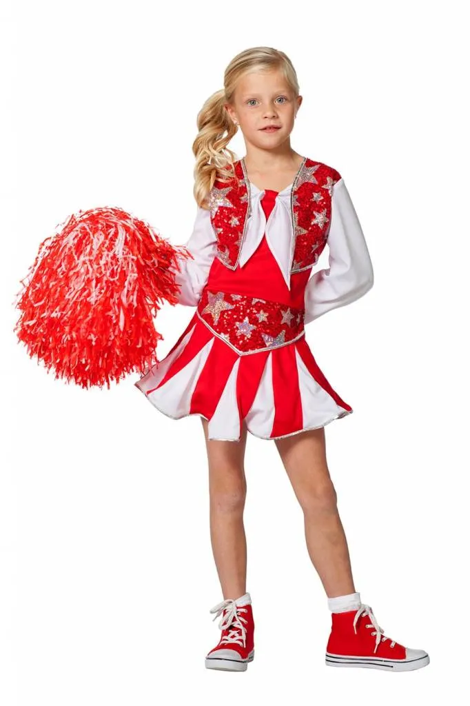 Cheerleader Jurk Kind Rood