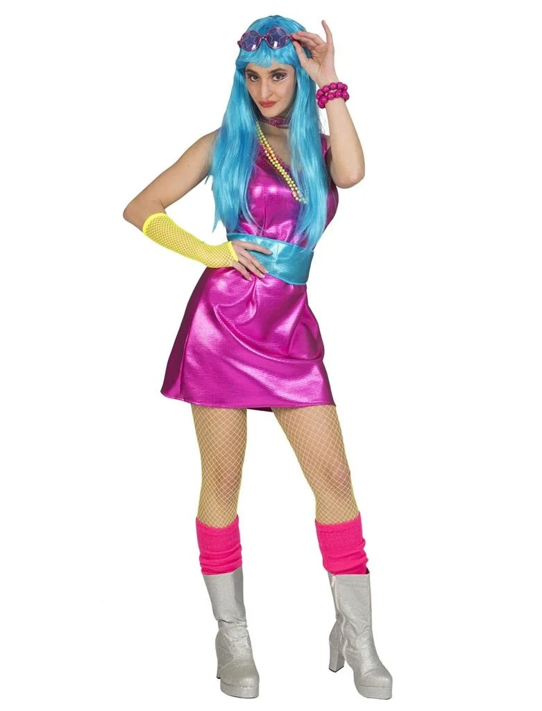 Disco Fever jurkje dames roze/fuchsia