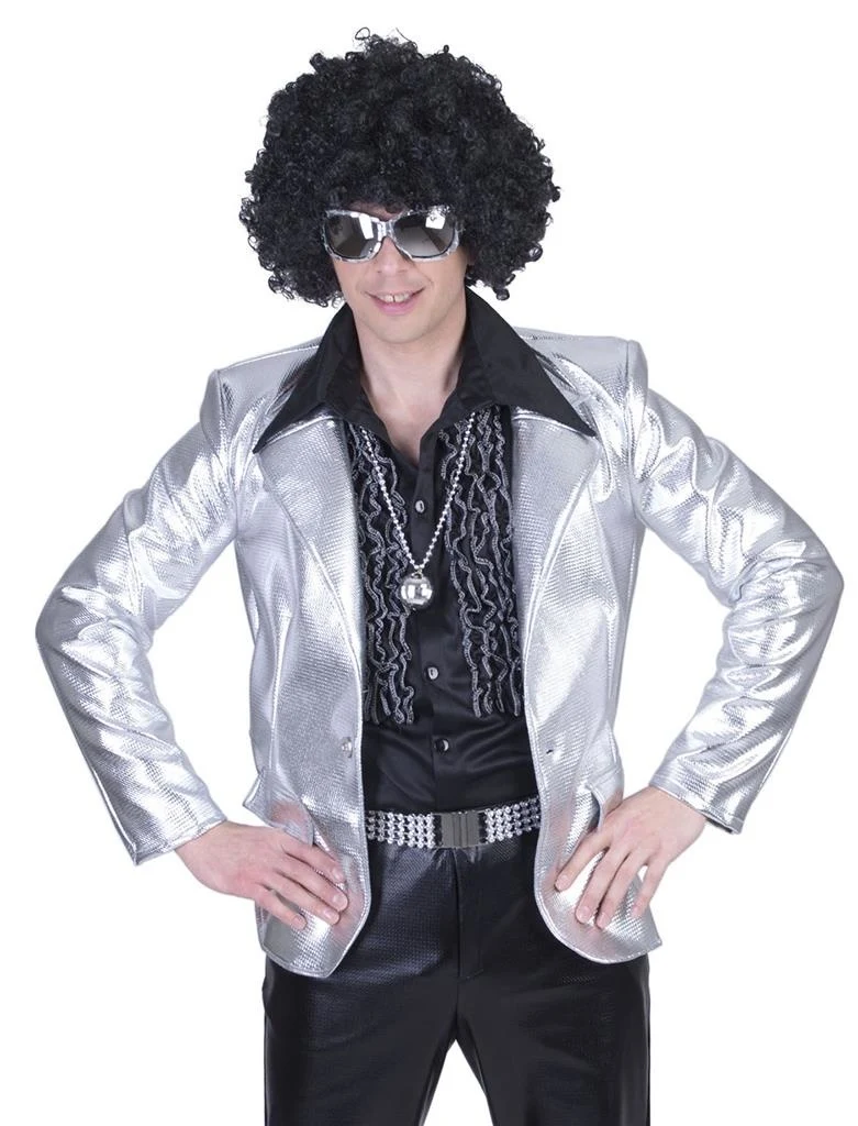 Disco Fever jas zilver heren