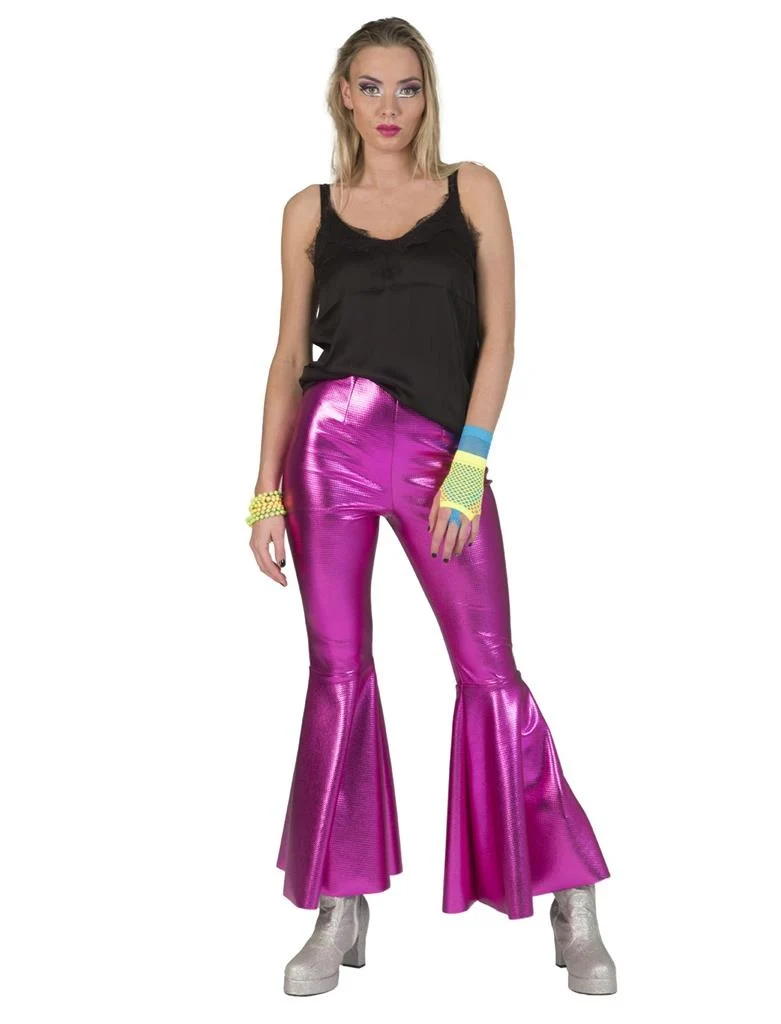 Roze Fuchsia disco Fever broek dames