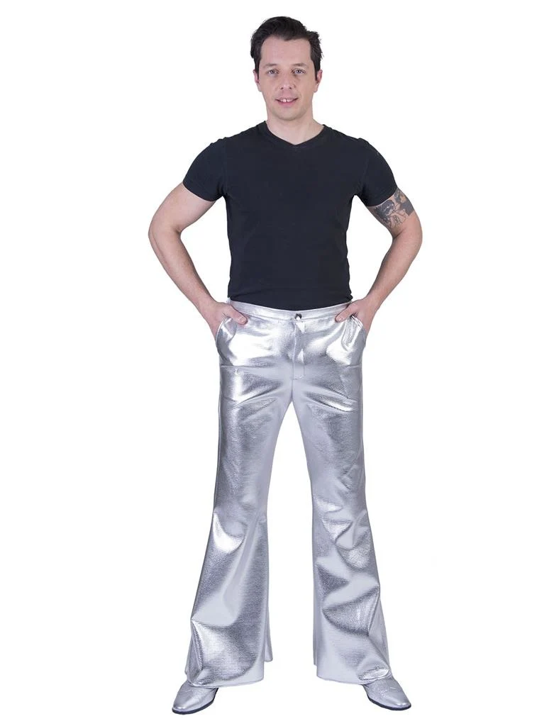 Disco Broek Fever zilver