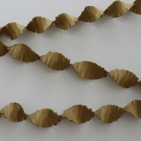 Gouden Crepe Papier Slinger 6 meter