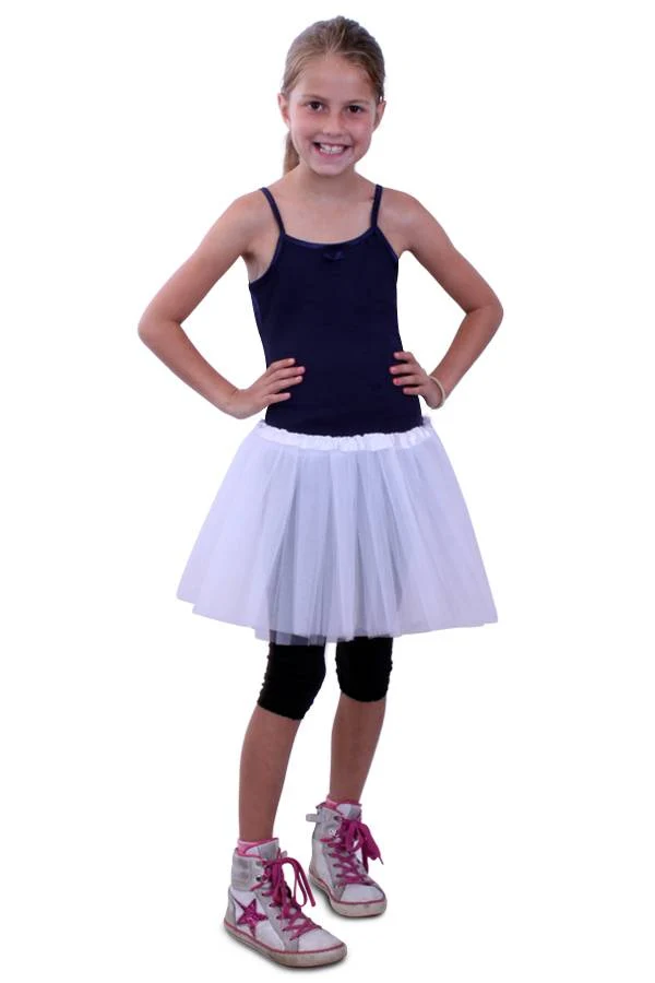 Tule rokje Merel kids wit one size