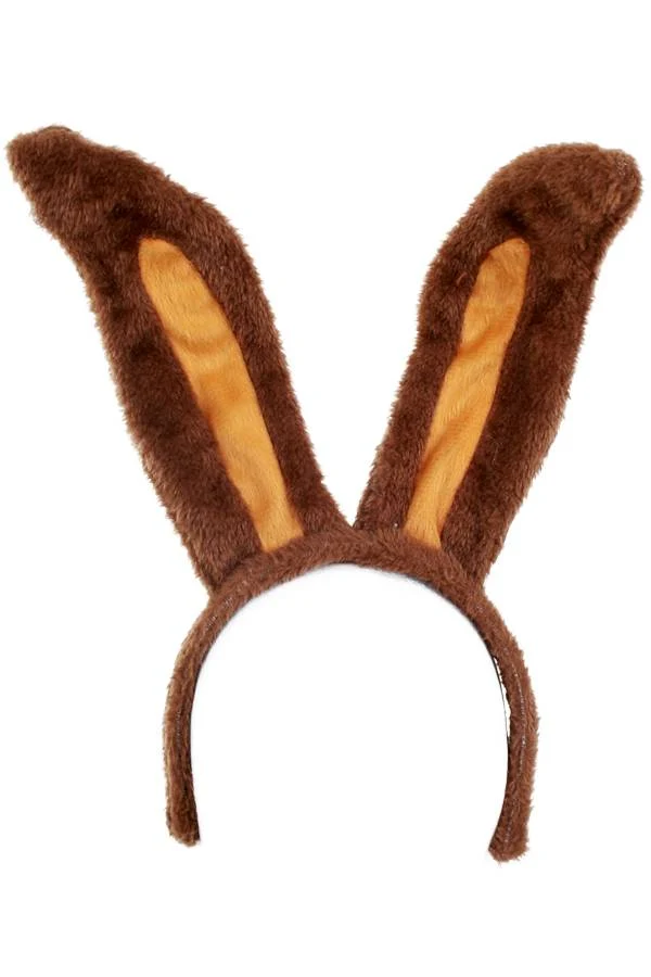 Diadeem konijnenoren bruin