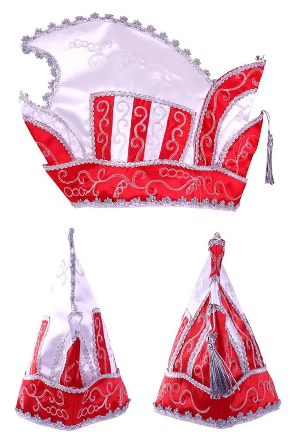 Prinsenmuts rood/wit