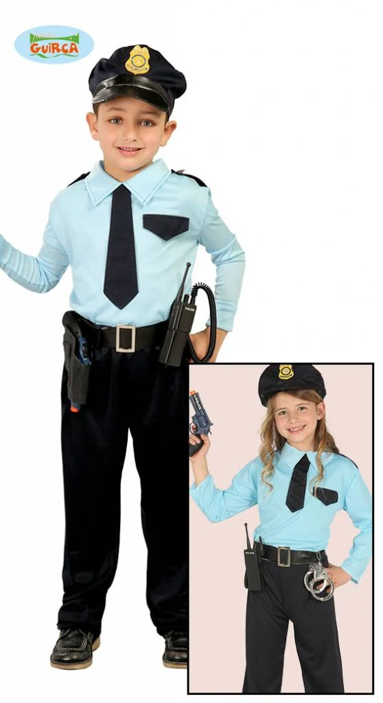 Hoofdagent pakje kind blauw