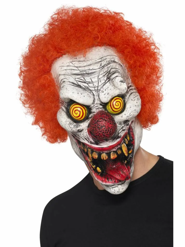Draaiende ogen Horror clown masker