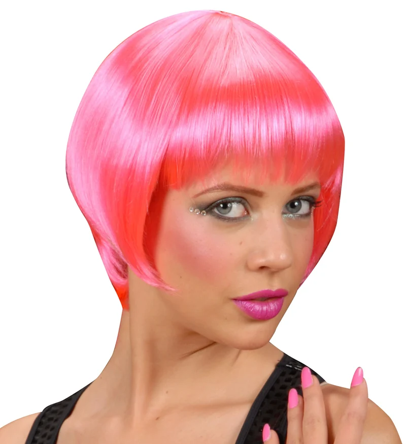 pruik rave roze