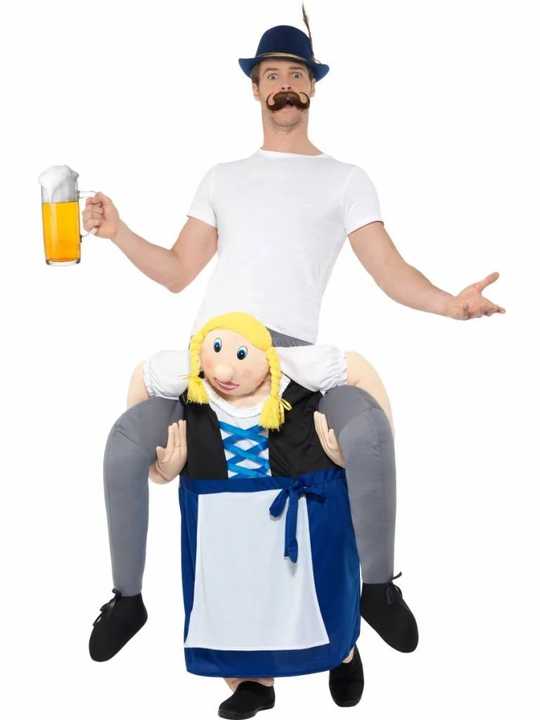 Op de rug kostuum oktoberfestvrouw