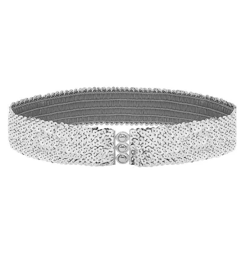 riem pailletten zilver