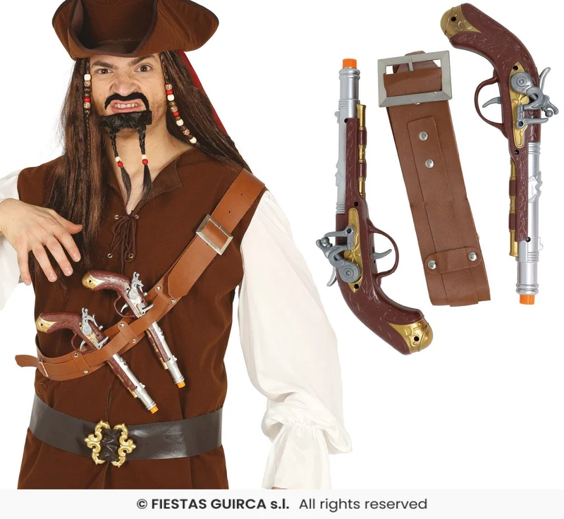 Piratenriem met 2 pistolen