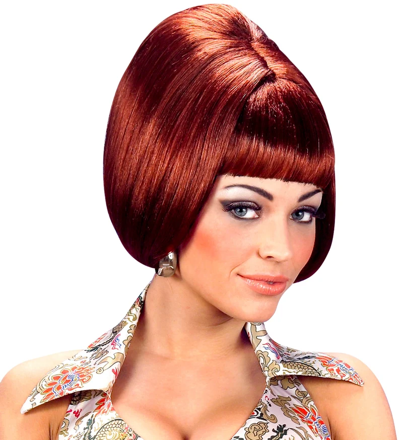 pruik party girl 70s bruin