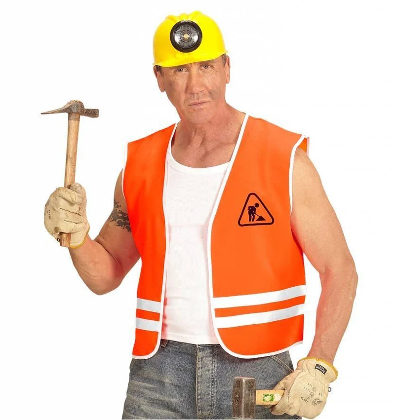 Oranje bouwvakkers vest
