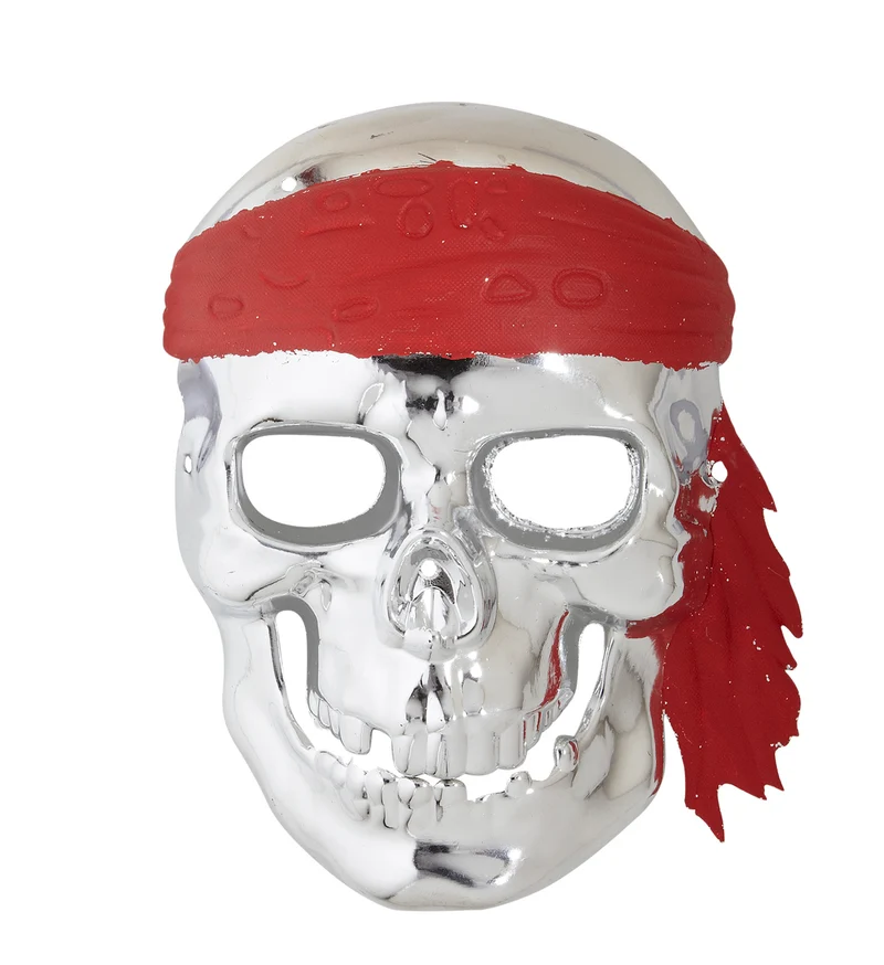 schedelmasker piraat zilver