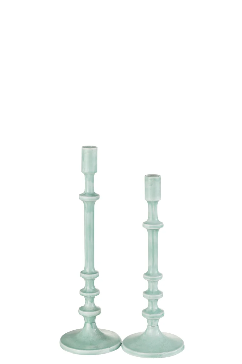 J-Line kandelaar Klassiek - aluminium - blauw - large