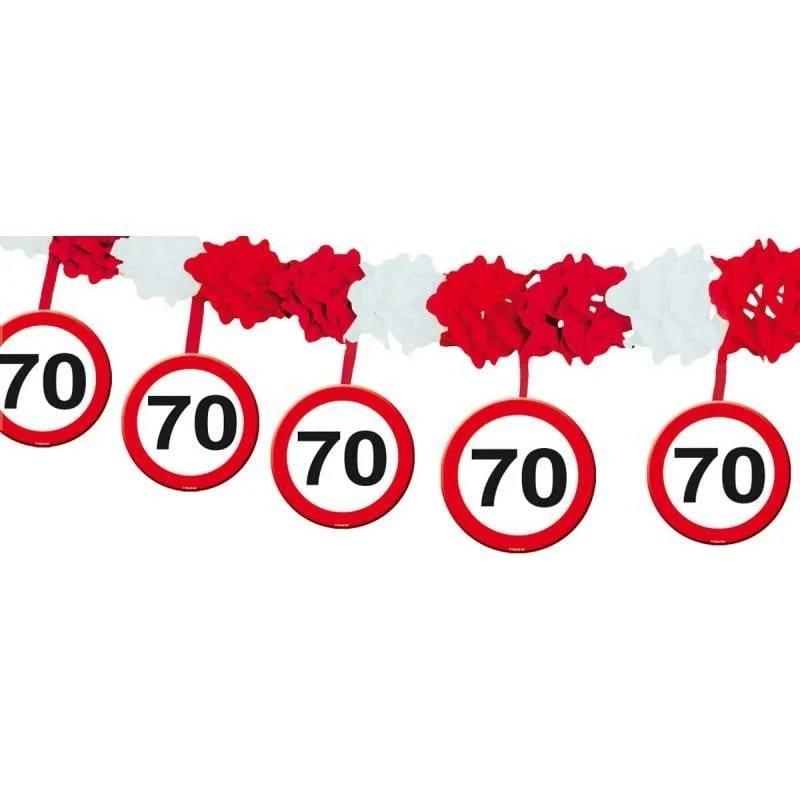 70 Jaar Verkeersbord Slinger met Onderhanger