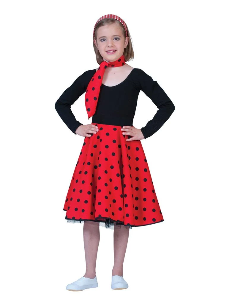 Rood rock & roll rokje meisjes