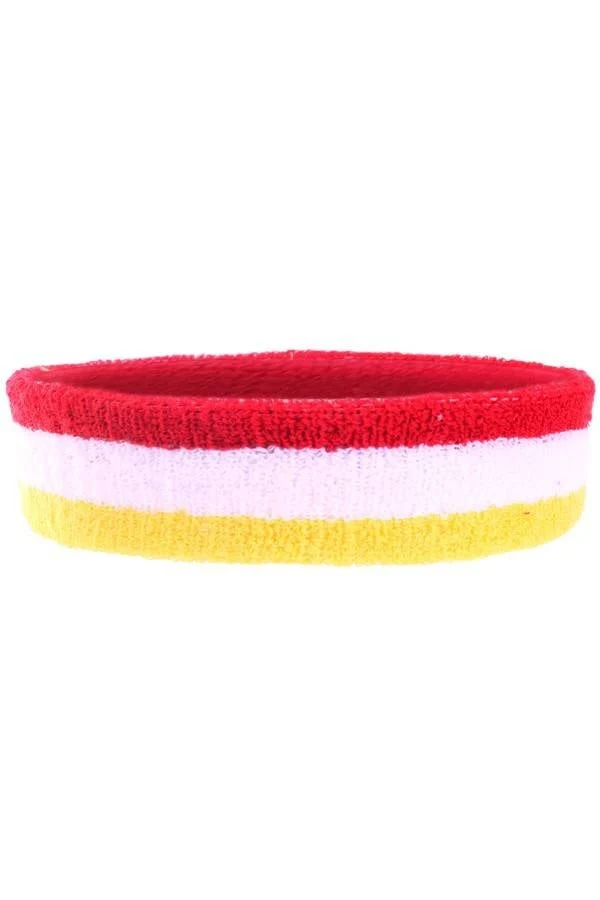 Foute hoofdband rood/wit/geel