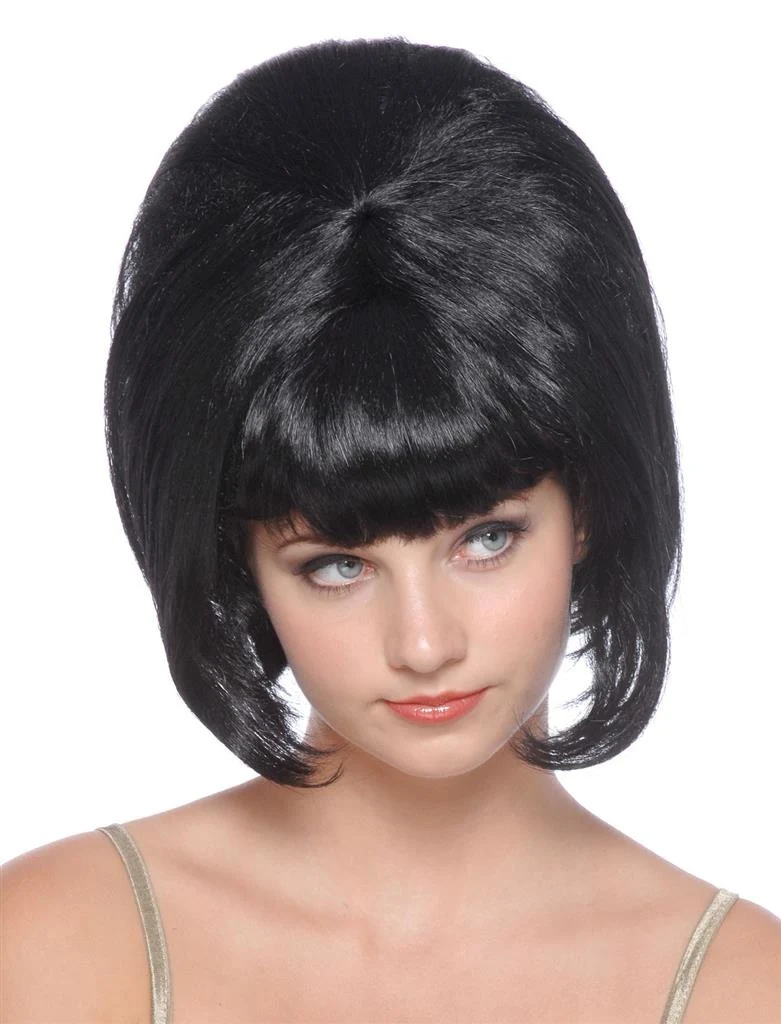 Sixties pruik zwart